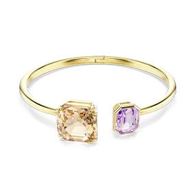 Bracciale rigido Millenia, Taglio Octagon, Multicolore, Placcato color oro