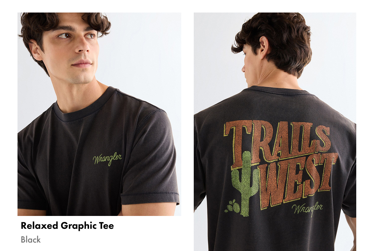 Relaxed Graphic Tee - Black