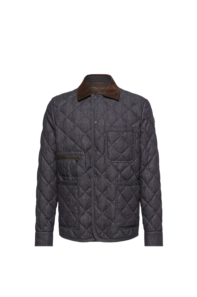 Giacca camicia in denim con motivo trapuntato a diamante Kryen