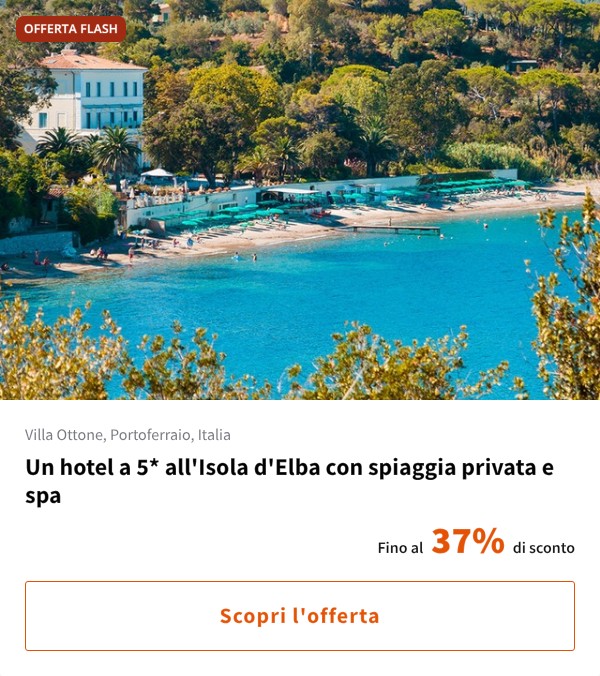 Un hotel a 5* all'Isola d'Elba con spiaggia privata e spa