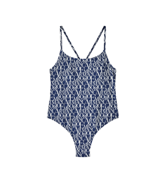 Costume da bagno Logomania blu marino
