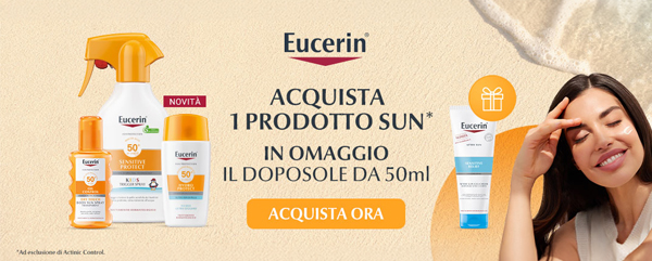 Promo After Sun da 50 ml in omaggio su Solari Eucerin