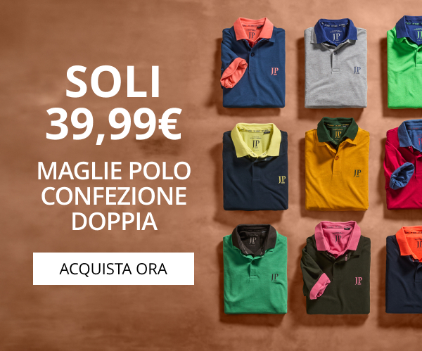 Solo 39,99 € per il set da due polo in piqué