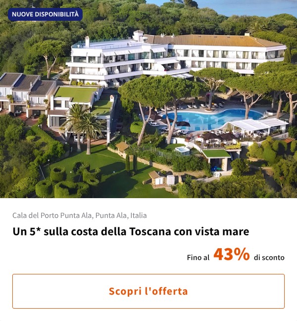 Un 5* sulla costa della Toscana con vista mare
