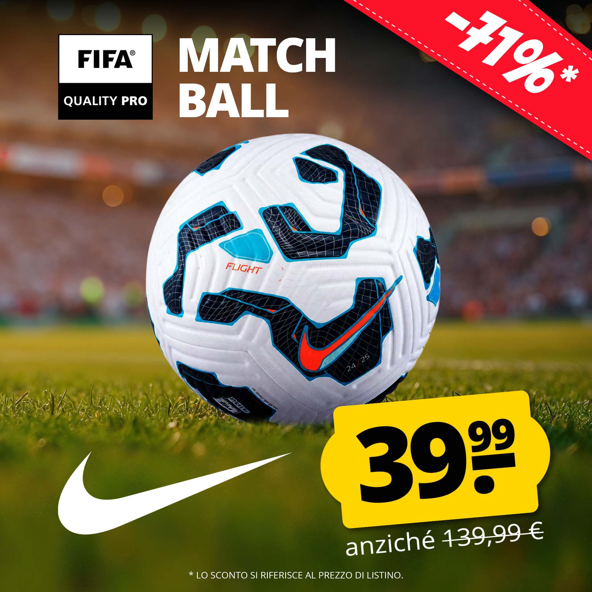 nike flight quality pro match pallone da partita