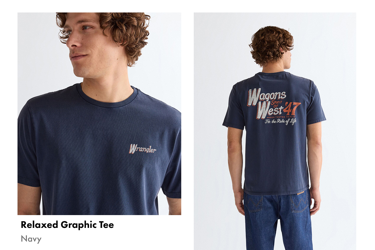 Relaxed Graphic Tee - Navy