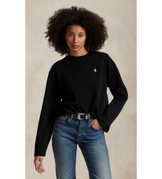 Maglietta in jersey di cotone nero