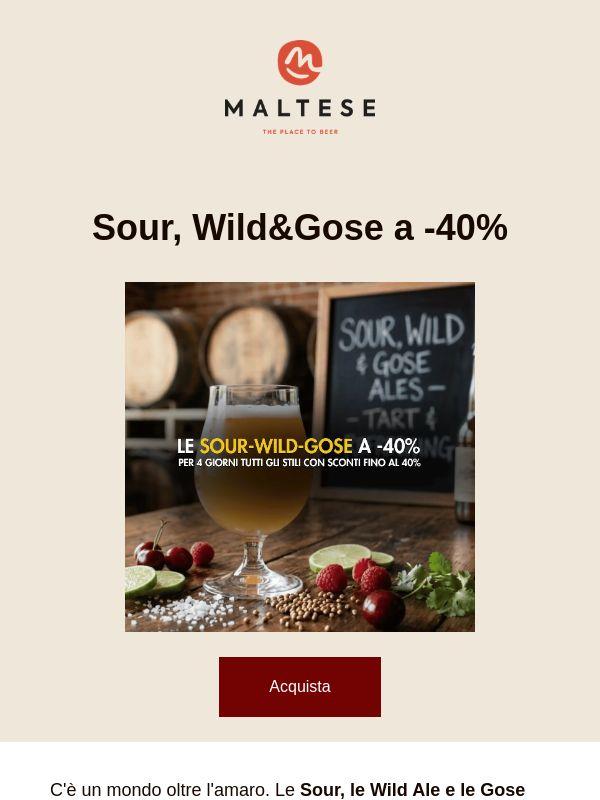 Le Sour, Wild & Gose che ami. Per 4 giorni, a -40%.