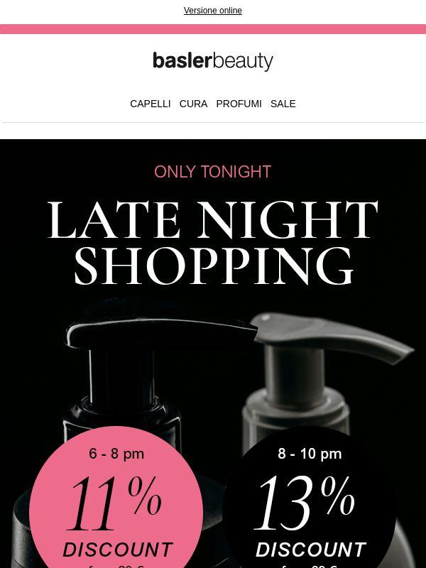 Il vostro invito esclusivo allo shopping notturno 🕙