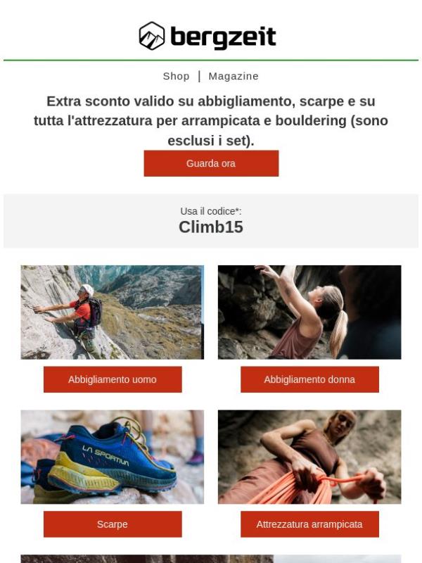 Ultimi giorni extra sconto climbing