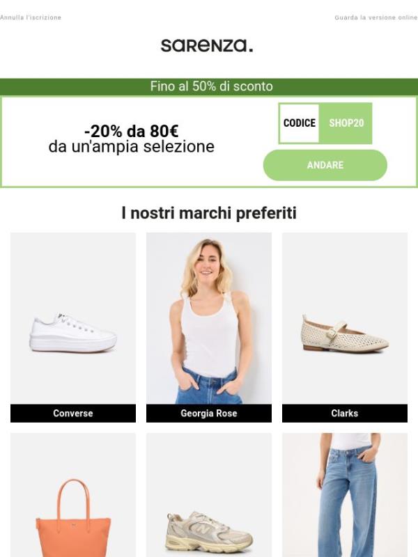 Georgia Rose, Converse, Levi’s... i marchi che ti fanno impazzire ✨