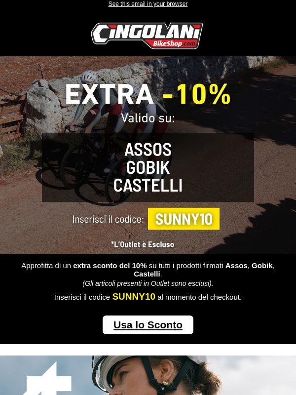 EXTRA -10% ASSOS, GOBIK, CASTELLI