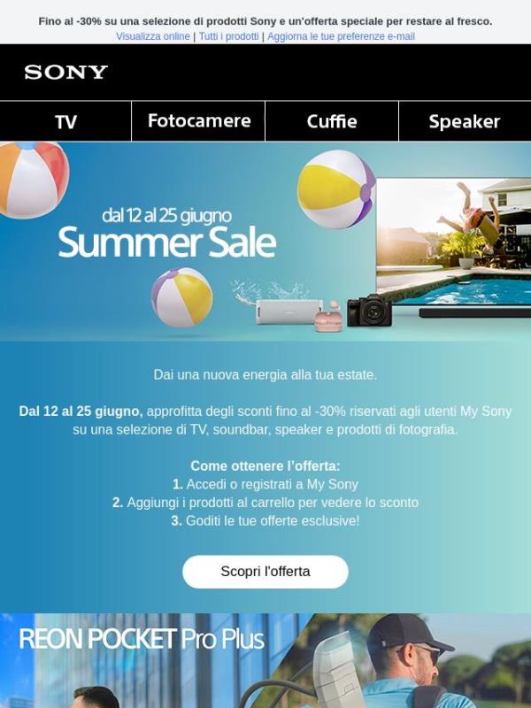 Preparati all'estate con le offerte esclusive My Sony