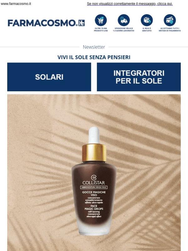 ☀️ -10% su Solari e Integratori per il Sole: la tua pelle merita il meglio