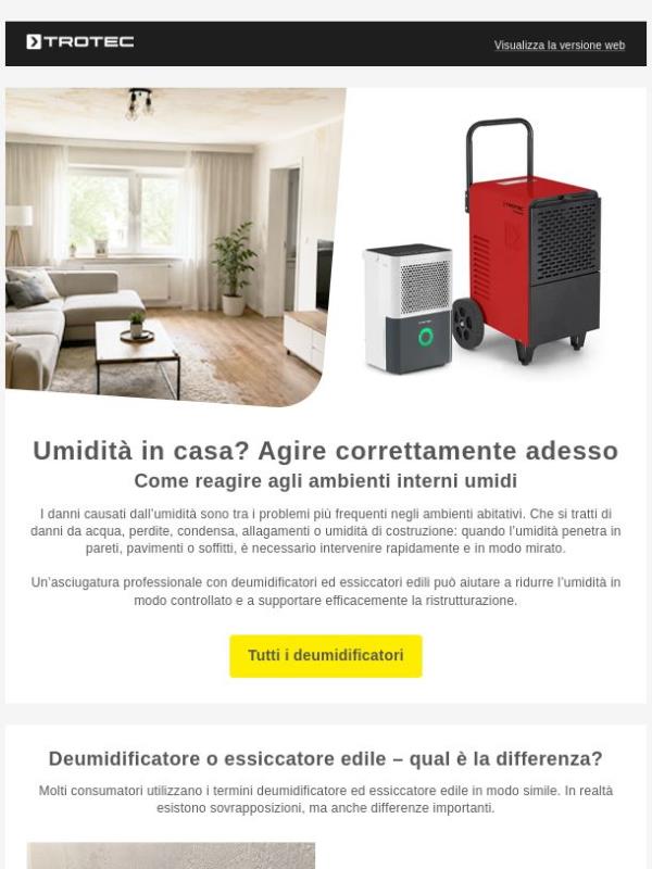 💧 Deumidificatori e essiccatori edili nella ristrutturazione
