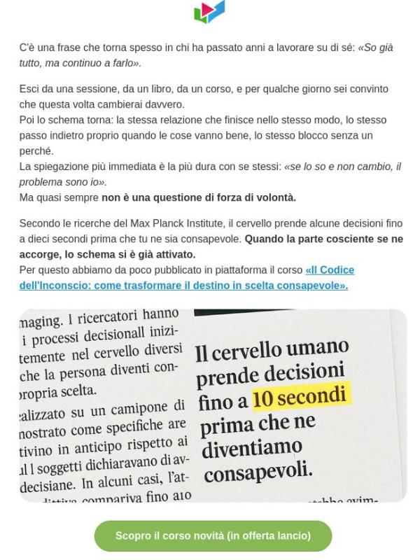 "So già tutto, ma continuo a farlo"