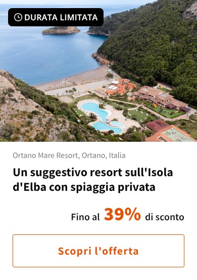 Un suggestivo resort sull'Isola d'Elba con spiaggia privata