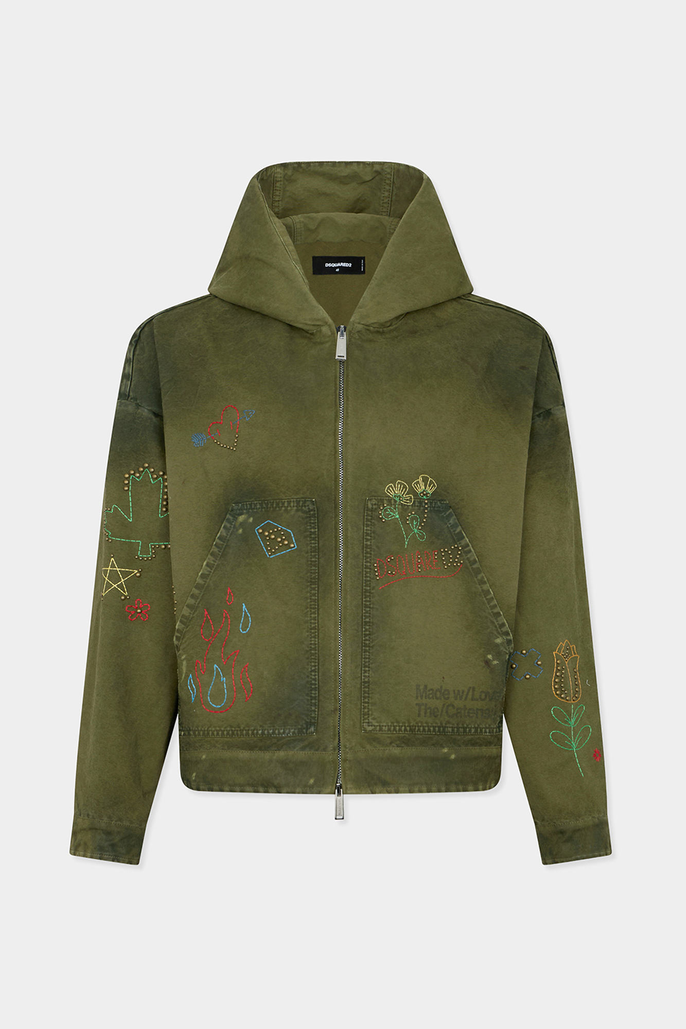 Handmade Scribbles Hooded Kaban