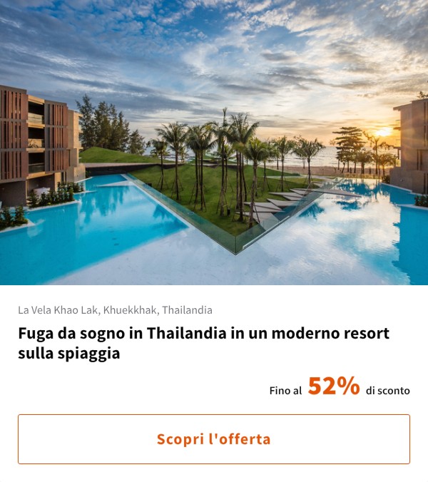 Fuga da sogno in Thailandia in un moderno resort sulla spiaggia