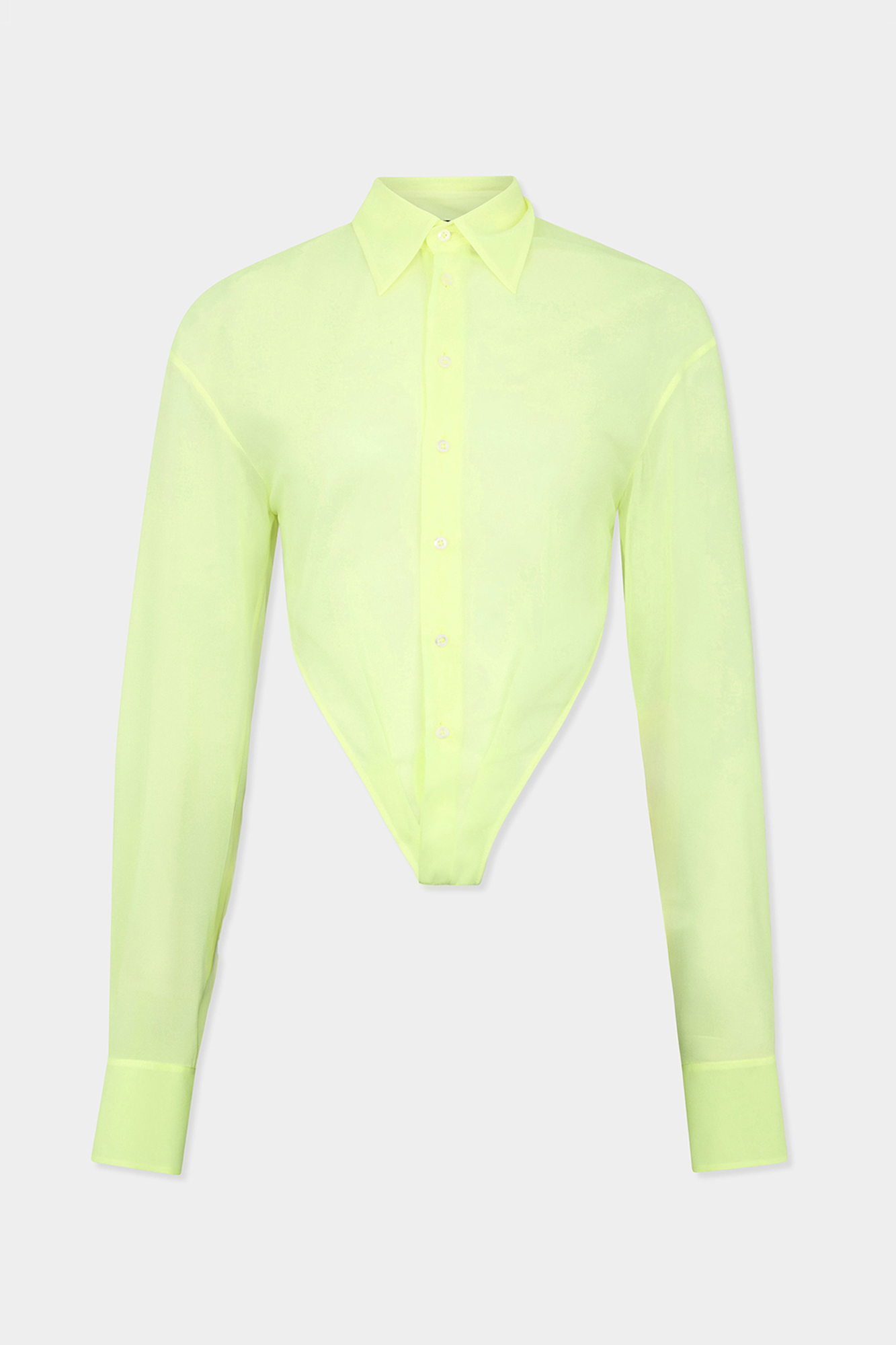 Deep Cut Sheer Shirt