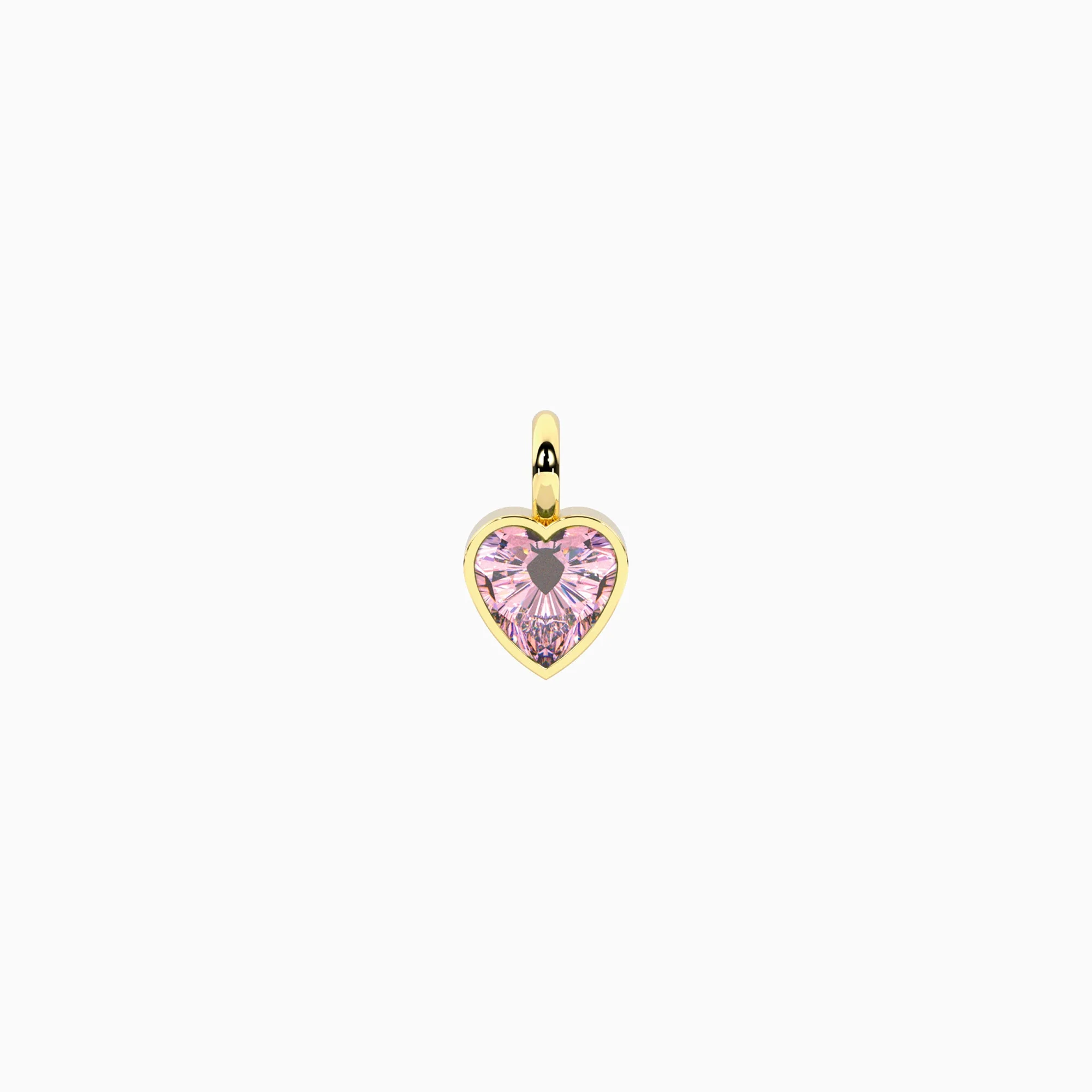 Image of Ciondolo con zircone rosa taglio cuore ENERGIA | SOGNI