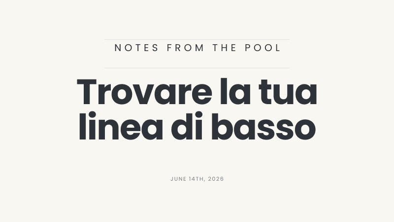 Trovare la tua linea di basso