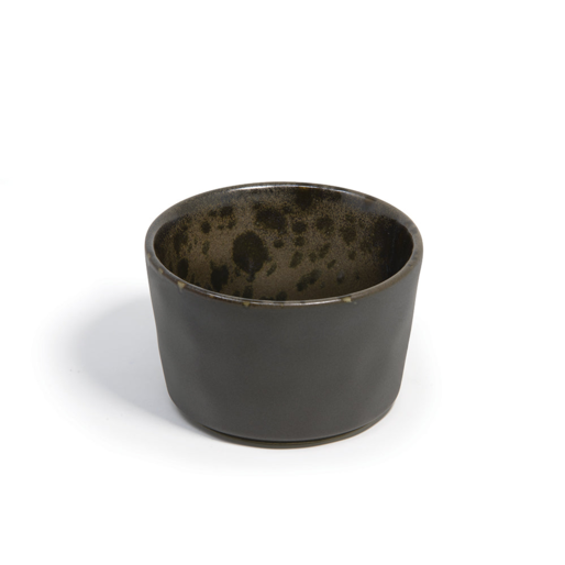 9.5 cm - Phobos Coppetta Aperitivo In Stoneware Set 6 Pz - Marrone & Ruggine Reattivo