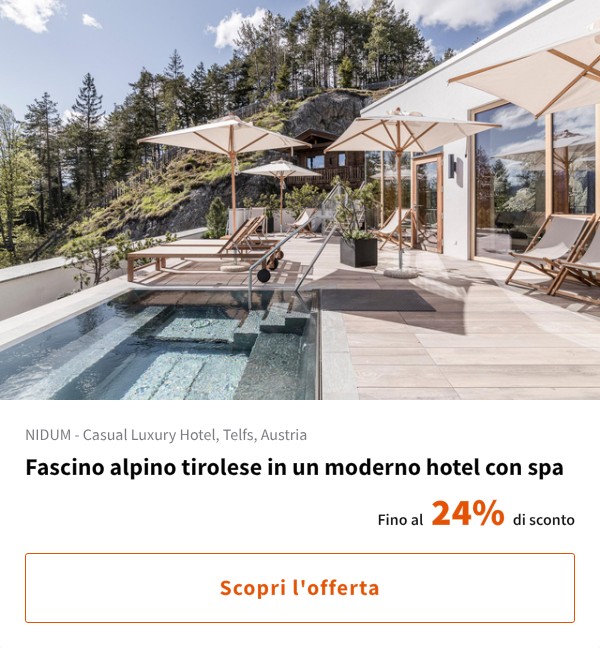 Fascino alpino tirolese in un moderno hotel con spa