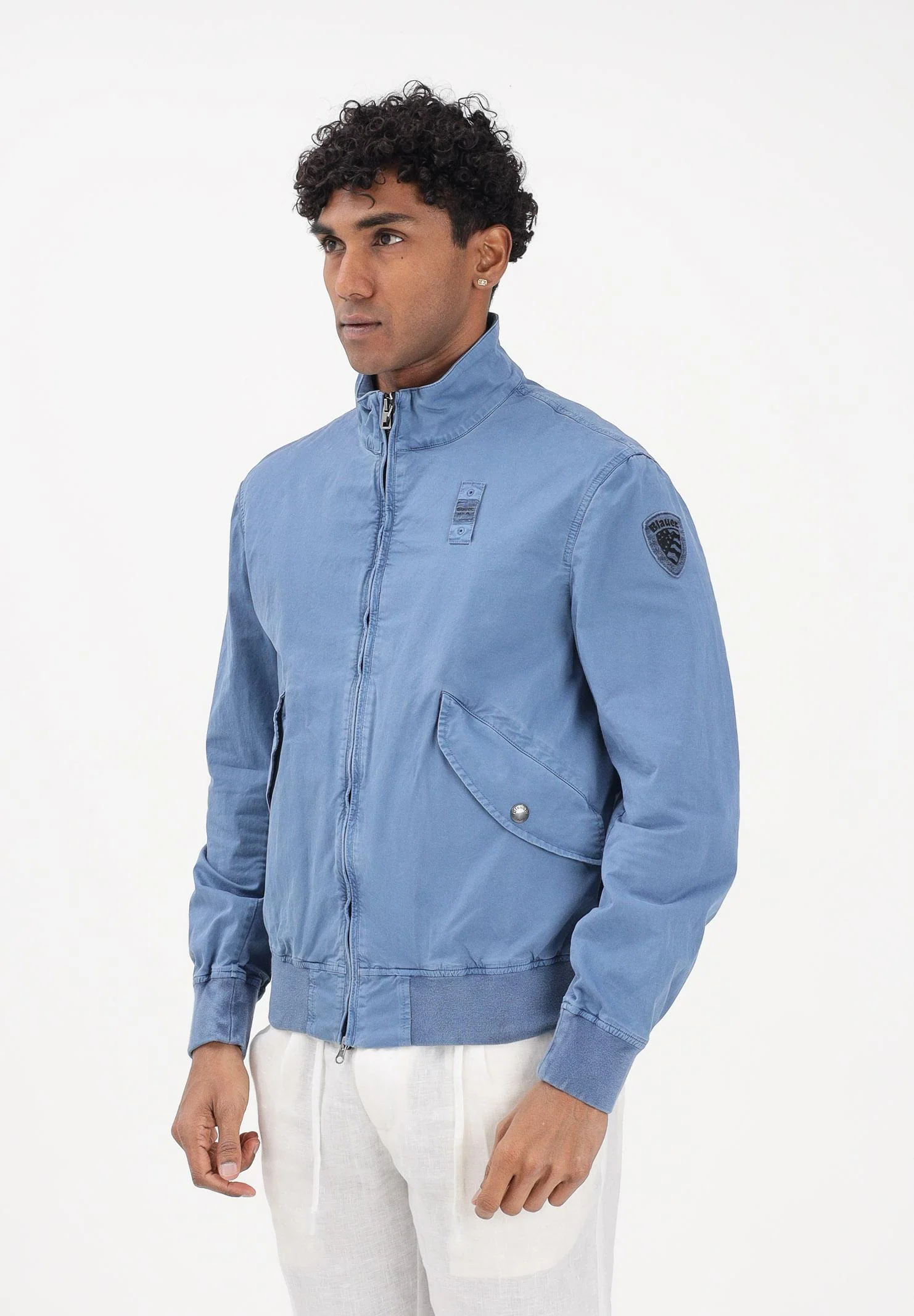 Image of BLAUER Giacca leggera BADGER blu indigo da uomo