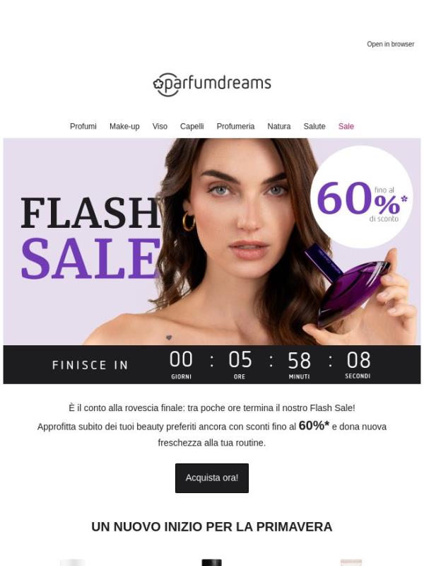 Ultima occasione: Flash Sale di 24 ore con fino al -60% ✨
