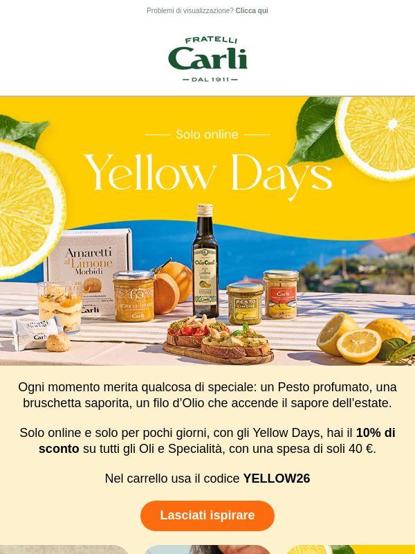 Yellow Days: 10% di SCONTO su tutto