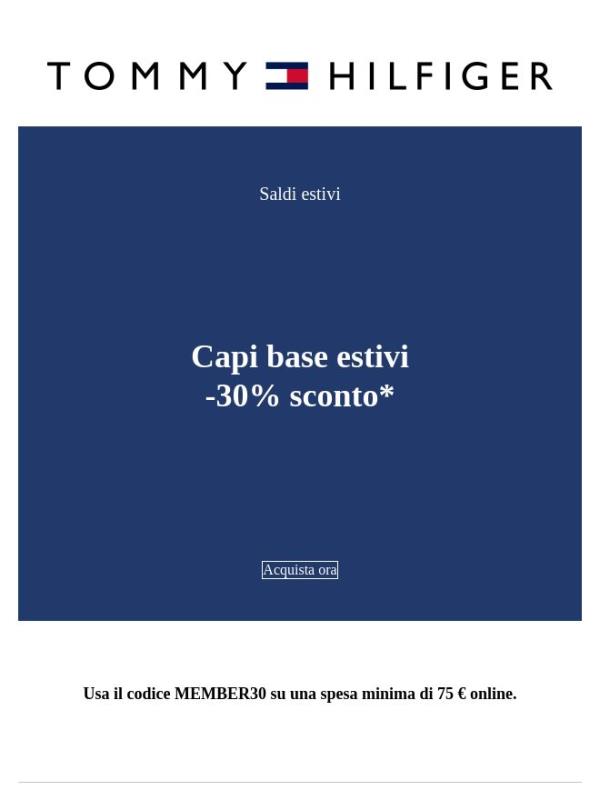 -30% sui capi essenziali dell'estate.