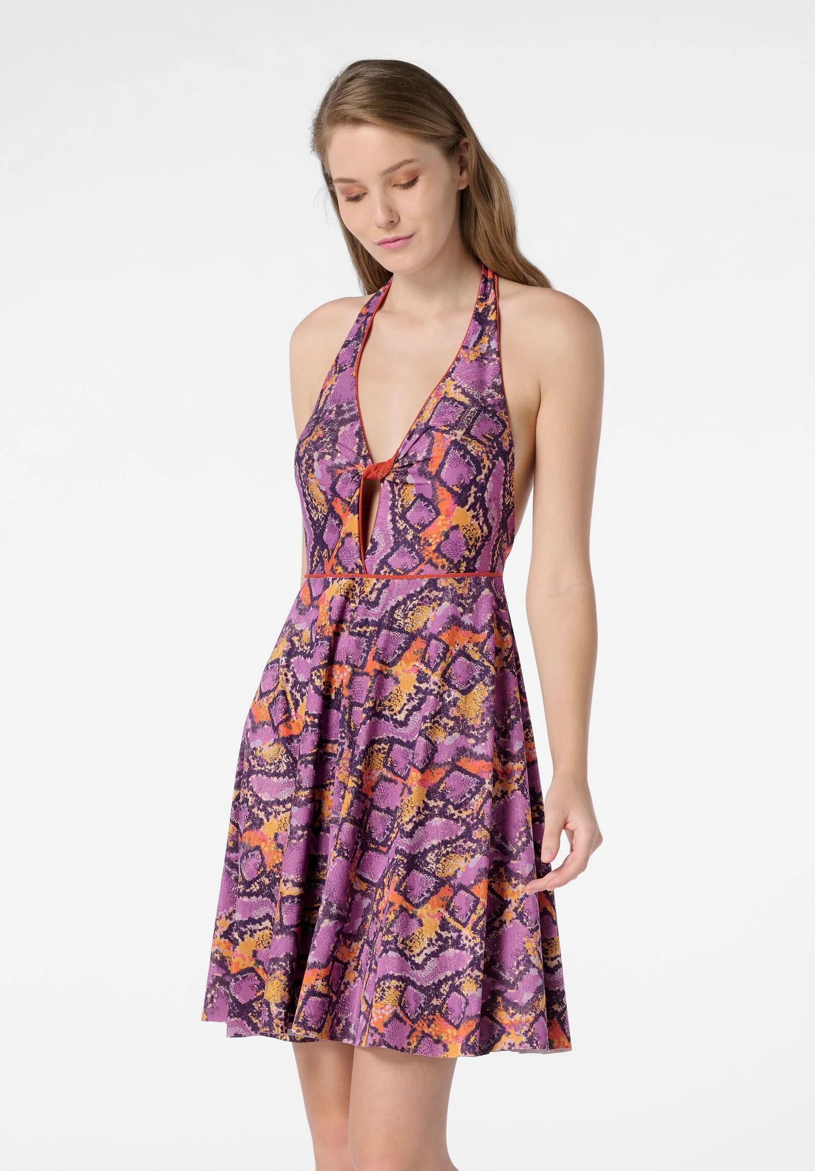 Image of Abito Lurex Python - Purple