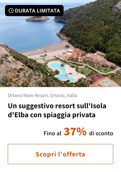 Un suggestivo resort sull'Isola d'Elba con spiaggia privata