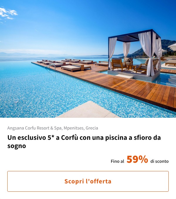 Un esclusivo 5* a Corfù con una piscina a sfioro da sogno