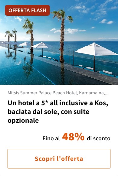 Un hotel a 5* all inclusive a Kos, baciata dal sole, con suite opzionale
