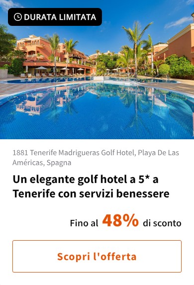 Un elegante golf hotel a 5* a Tenerife con servizi benessere