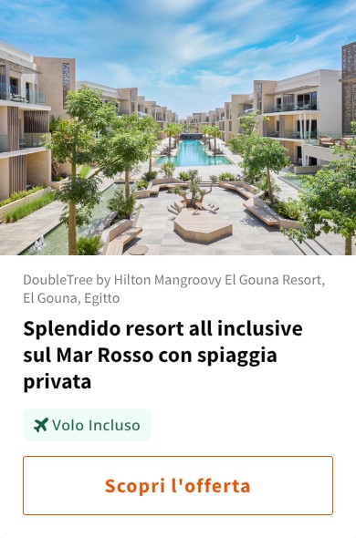 Splendido resort all inclusive sul Mar Rosso con spiaggia privata