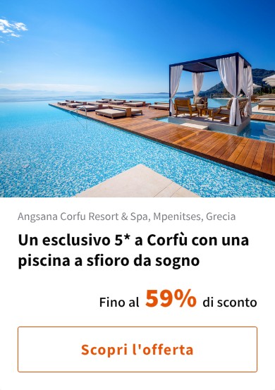 Un esclusivo 5* a Corfù con una piscina a sfioro da sogno