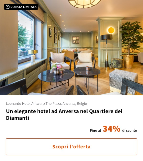 Un elegante hotel ad Anversa nel Quartiere dei Diamanti