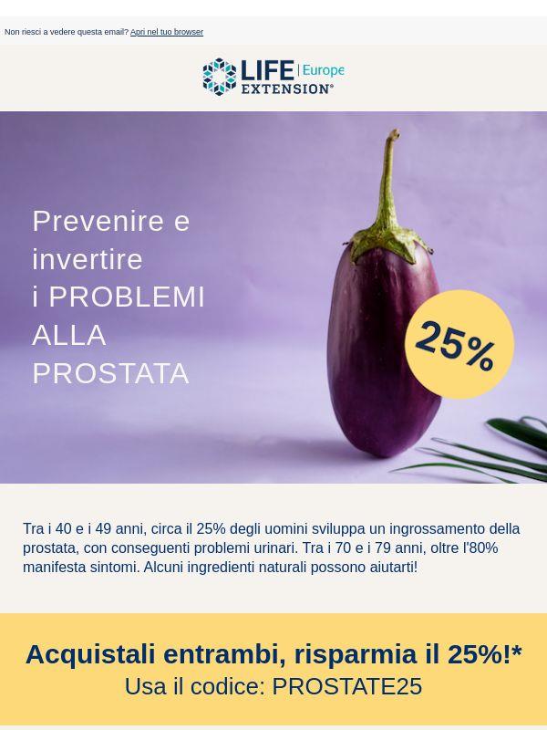 Previeni e inverti i problemi alla prostata