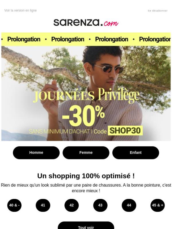 DERNIERS JOURS PRIVILEGE ☀️ -30% sans minimum d'achat