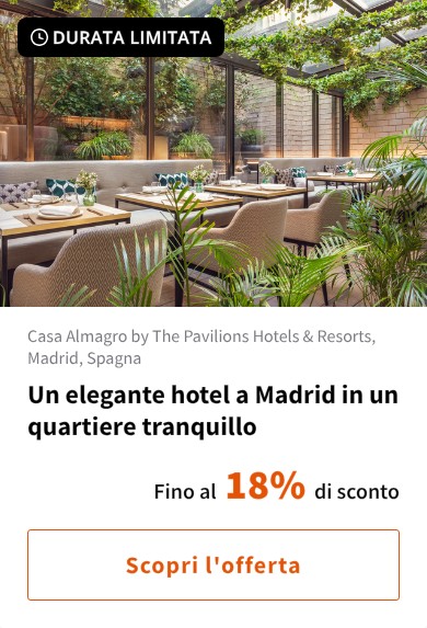 Un elegante hotel a Madrid in un quartiere tranquillo