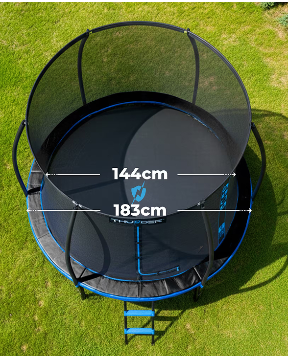 THUNDER Trampolino da giardino per bambini Inside Ultra 6FT 183CM blu