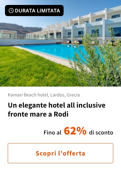 Un elegante hotel all inclusive fronte mare a Rodi