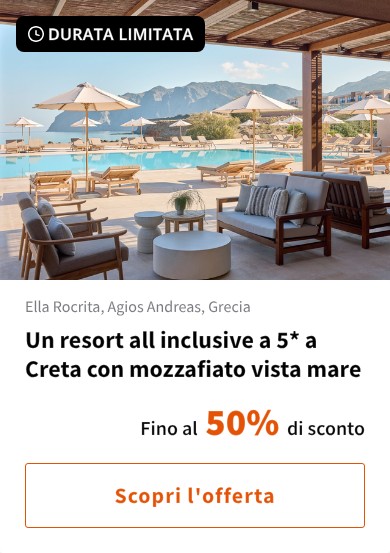 Un resort all inclusive a 5* a Creta con mozzafiato vista mare