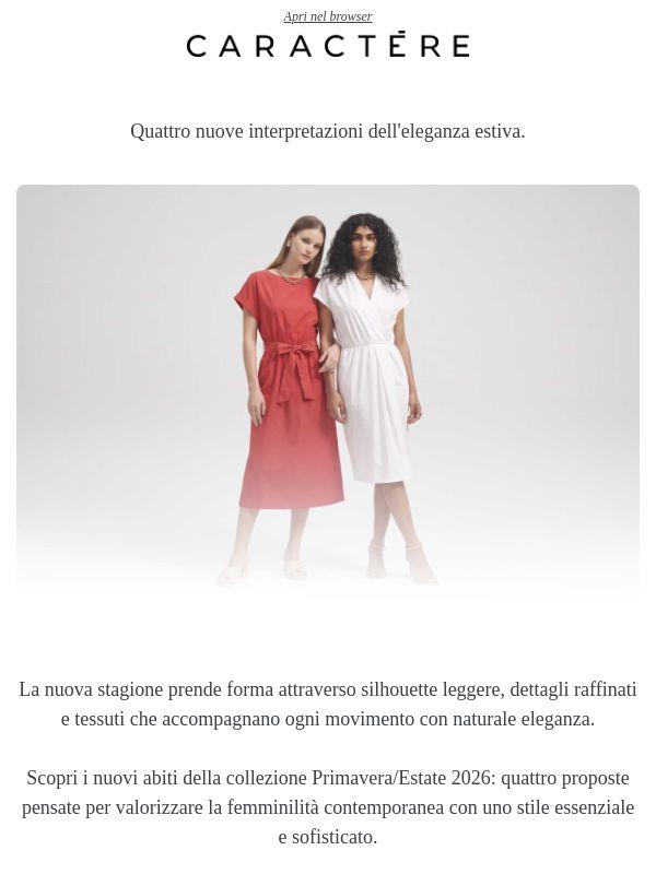 I nuovi abiti SS26 sono arrivati.