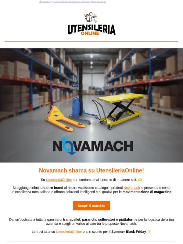 Novamach sbarca su UtensileriaOnline!