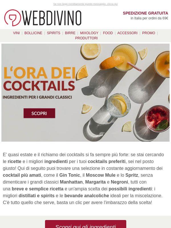 L'ora dei cocktails 🍸 Scopri i migliori ingredienti