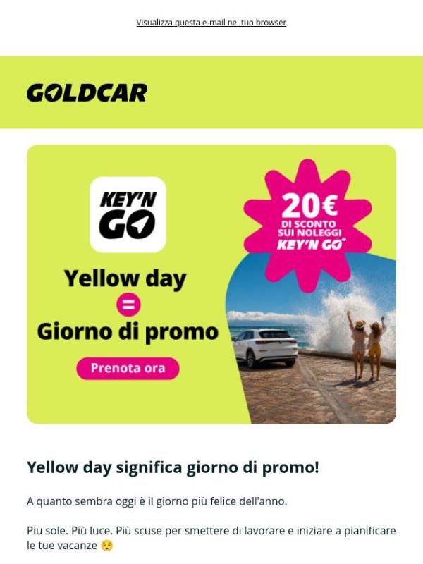 Yellow day = Giorno di promo